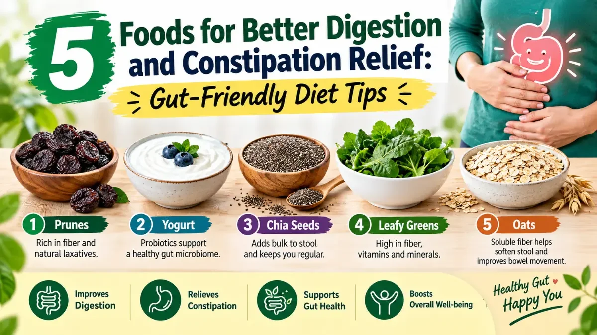 5 Foods That Can Improve Digestion and Help Relieve Constipation