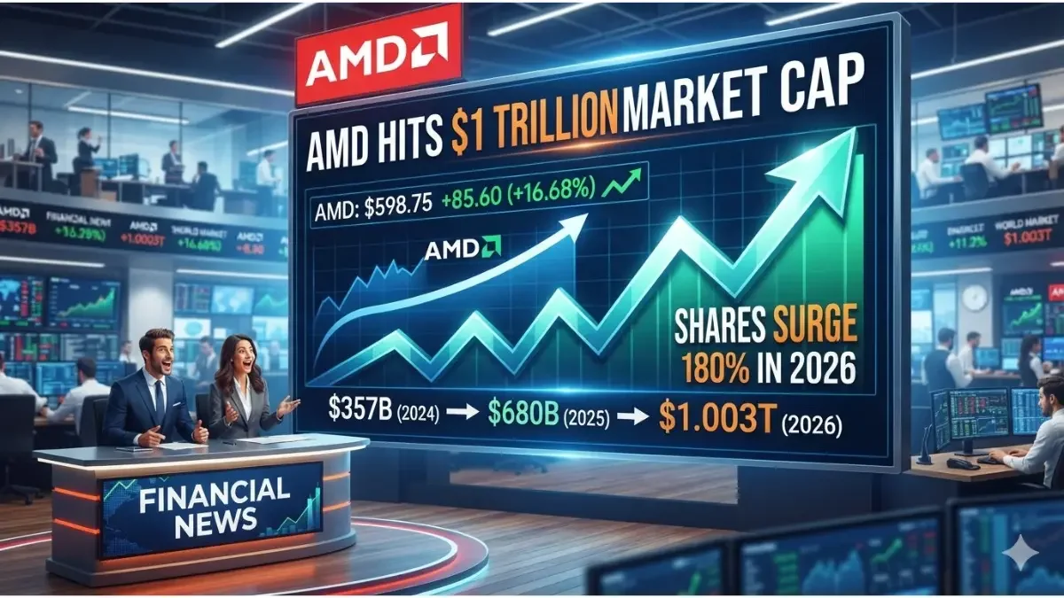 AMD Enters $1 Trillion Market Cap Club After Shares Surge Over 180% in 2026