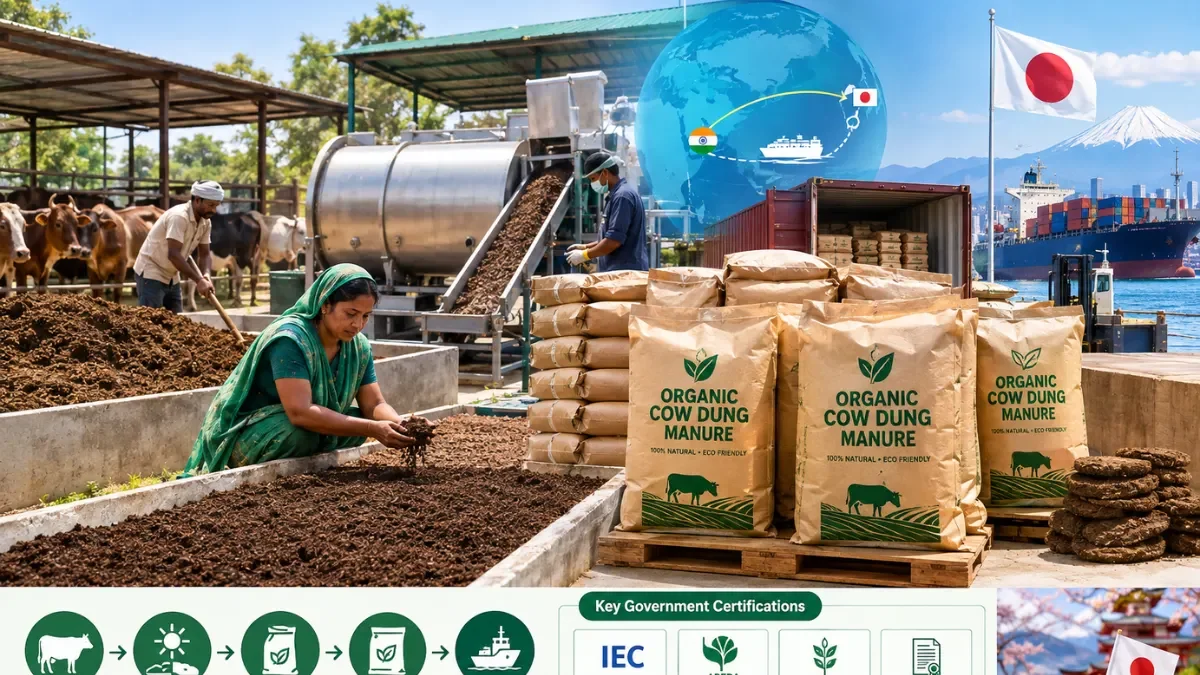 How to Export Cow Dung to Japan: Certifications & Processing Guide