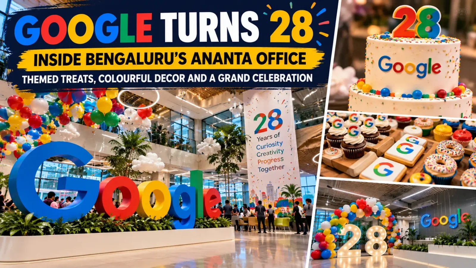 Google Turns 28: Inside the Colourful Birthday Celebration at Bengaluru’s Ananta Office