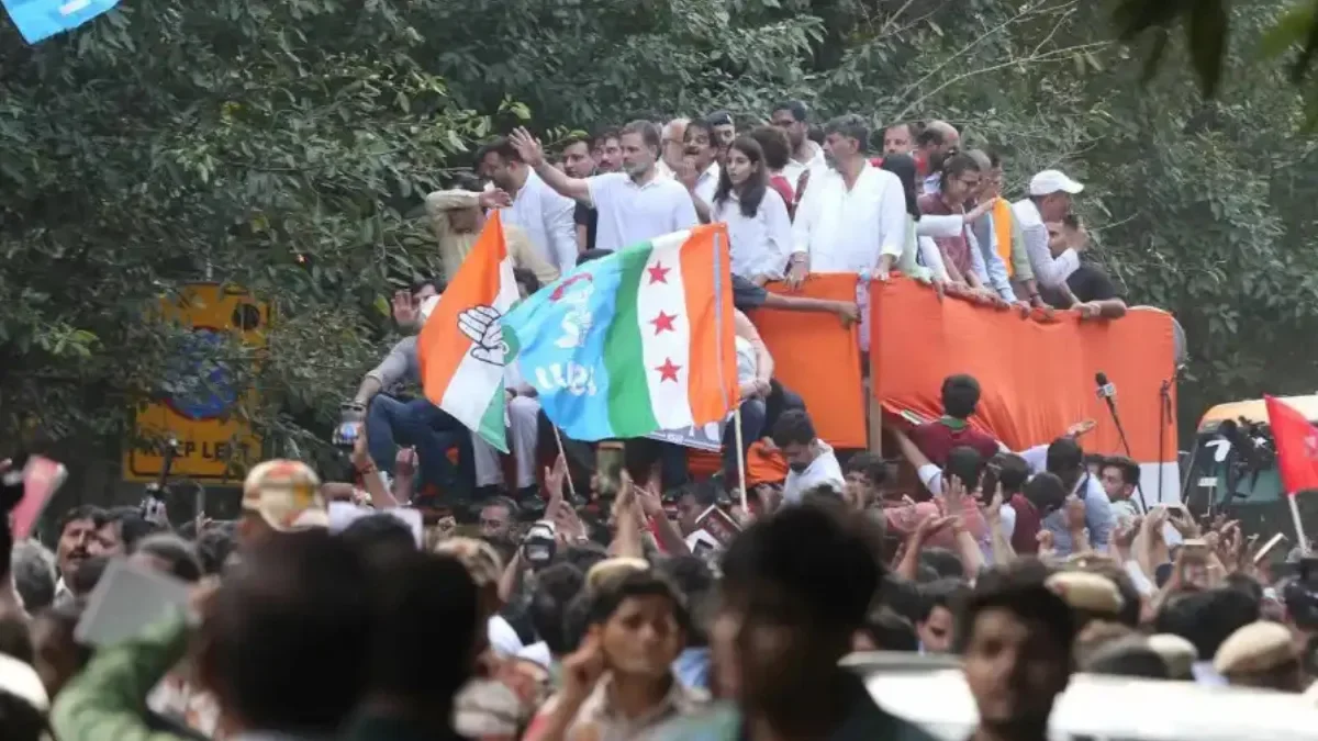 FIRs Filed as INDIA Bloc March Causes Barricade Damage