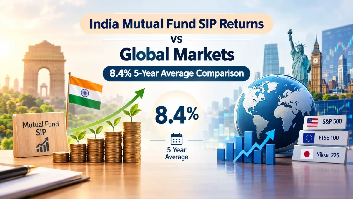 Mutual Fund SIP Returns: How India’s 8.4% 5-Year Average Compares With Global Markets