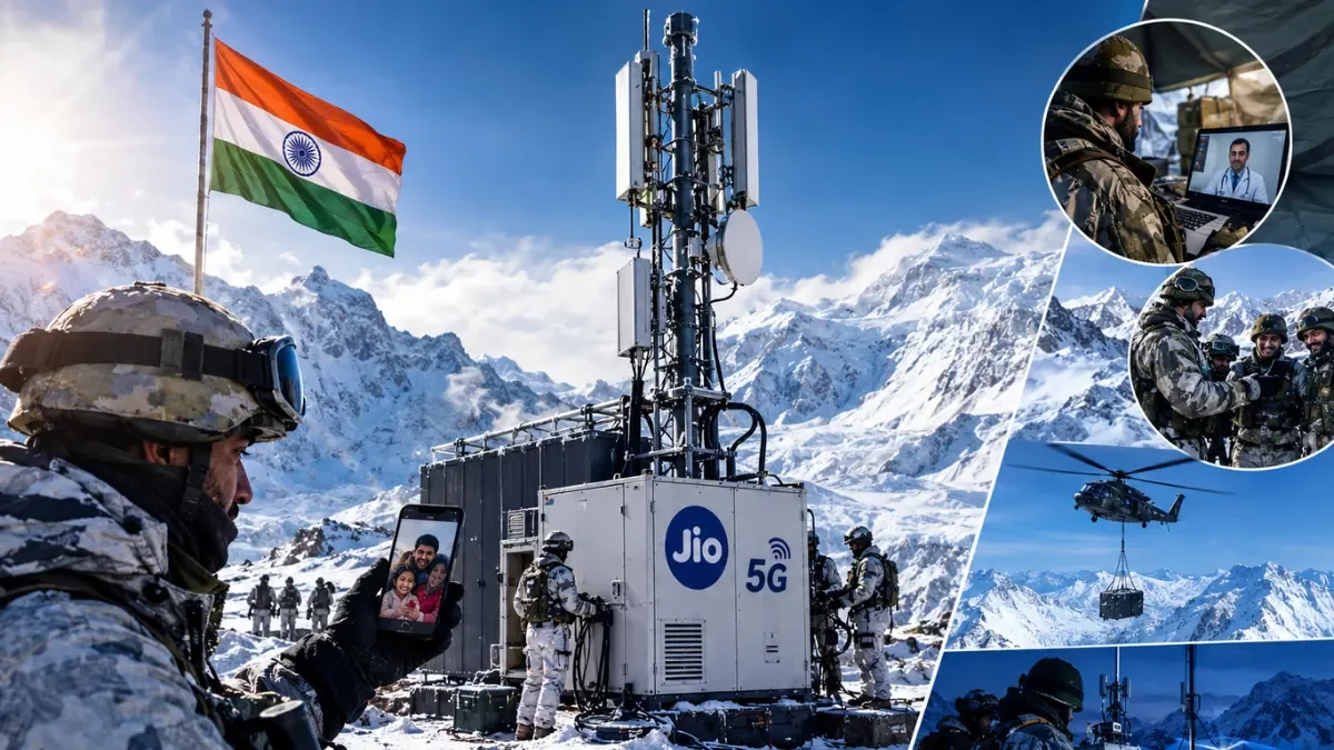 Jio Installs 5G Tower at Siachen Glacier with Indian Army