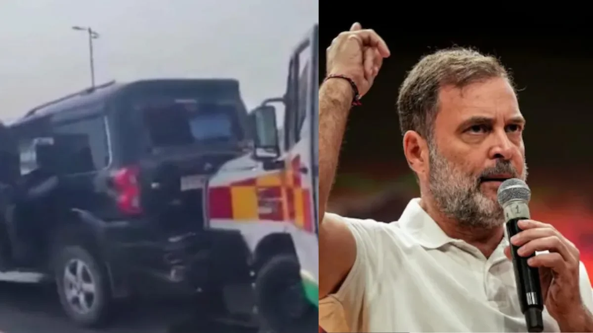 Rahul Gandhi Safe After Convoy Collision on UP Expressway