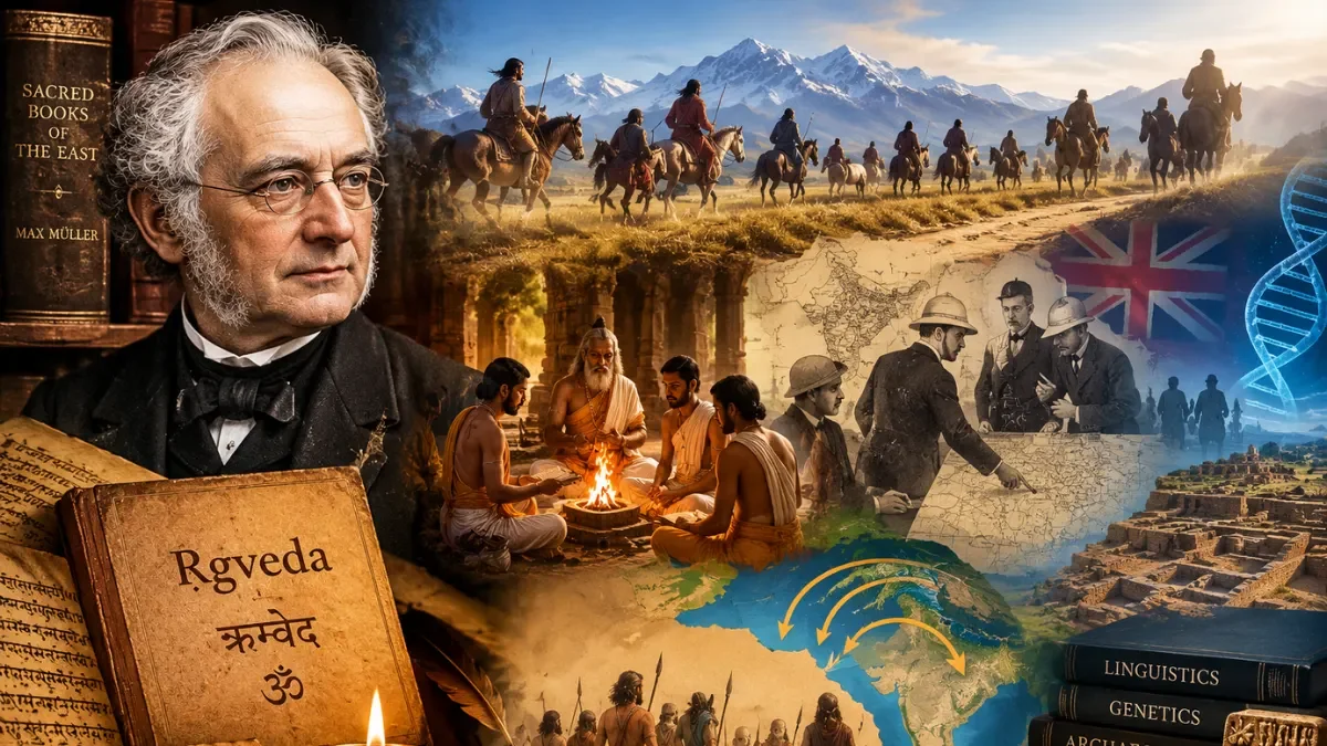 Why did colonial scholars promote the idea of an Aryan invasion?